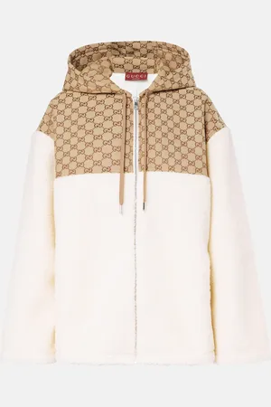 Gucci Jacke GG aus Canvas und Teddyfleece