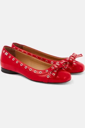 Ganni Ballerinas aus Lederimitat