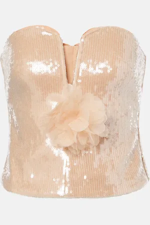 Self-Portrait Bustier-Top mit Pailletten