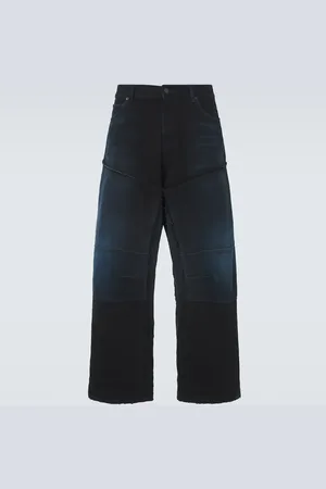 Balenciaga Wide-Leg Jeans Double Knee