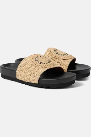 Stella McCartney Pantoletten Elyse aus Raffiabast