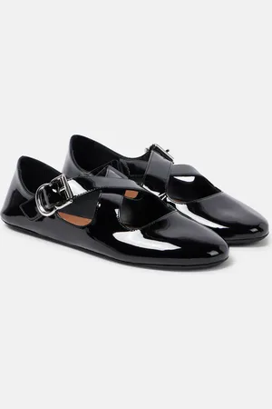 Alaïa Alaïa Ballerinas Criss Cross aus Lackleder