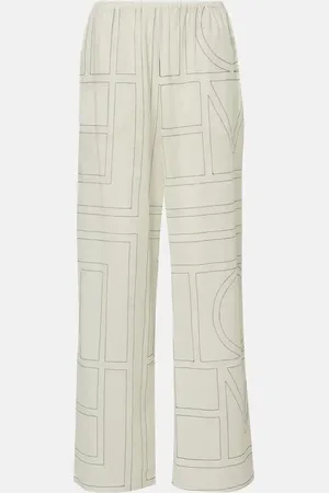 Totême Weite Hose Monogram aus einem Baumwollgemisch