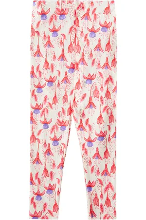 Mini Rodini Leggings Fuchsia aus einem Baumwollgemisch
