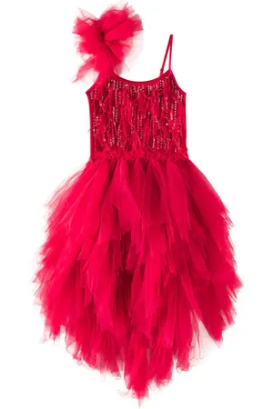 Tutu Du Monde Verziertes Kleid Ruby Dazzle aus Tüll