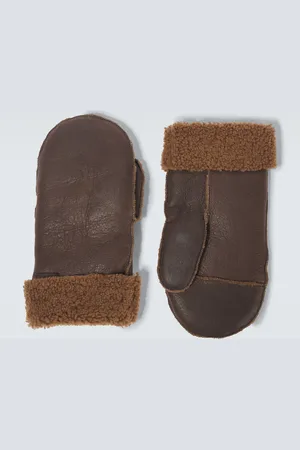 OUR LEGACY Fäustlinge aus Leder mit Shearling