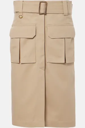 Chloé Chloé Midirock Saharienne aus Baumwoll-Gabardine
