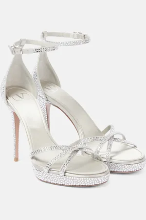 VALENTINO GARAVANI Sandalen Eveninglam 115 aus Satin mit Kristallen
