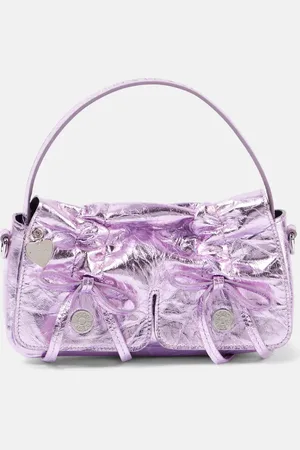 Acne Studios Schultertasche aus Metallic-Leder