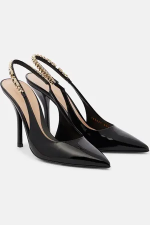 Gucci Slingback-Pumps Signoria aus Lackleder