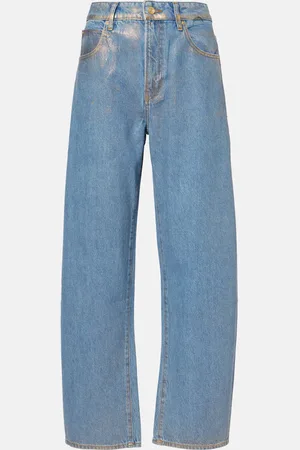 Frame High-Rise Barrel Jeans
