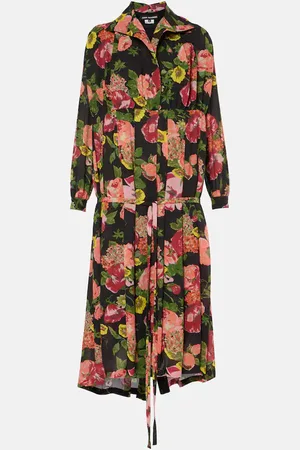 JUNYA WATANABE Midikleid aus Georgette und Jersey