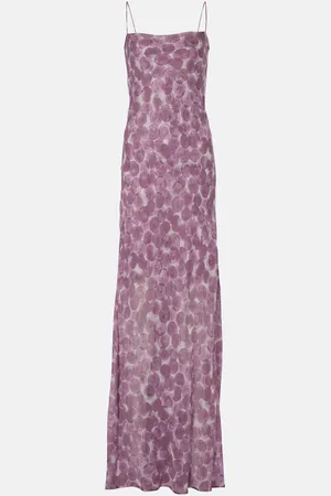DRIES VAN NOTEN Bedrucktes Slipdress aus Seidenchiffon