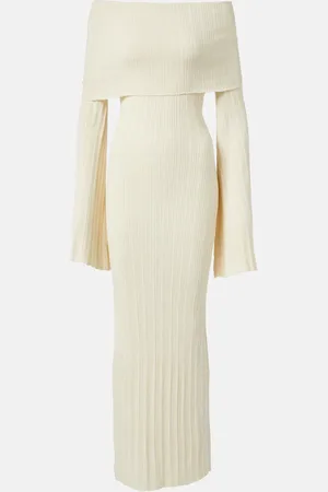 AYA MUSE Off-Shoulder-Maxikleid aus einem Leinengemisch