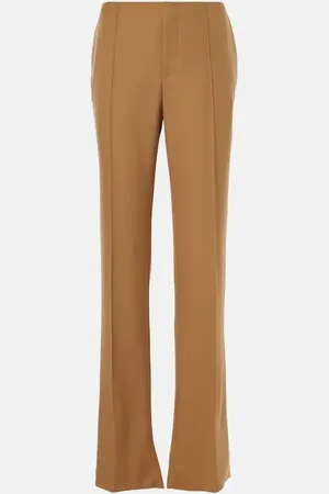 Chloé Chloé Gerade Mid-Rise-Hose aus Wolle