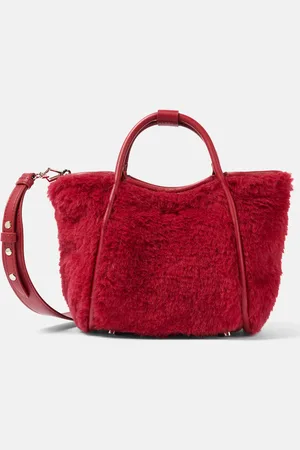 Max Mara Tote Marine Small aus Teddyfleece