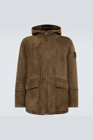 Stone Island Jacke Ghost Compass aus Veloursleder