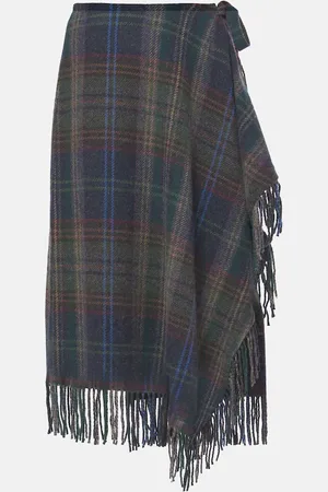 Ralph Lauren Wickelrock aus einem Wollgemisch