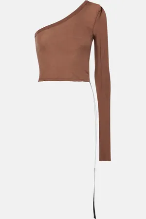 Rick Owens One-Shoulder-Top Ziggy aus Baumwoll-Jersey