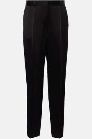 Totême Gerade High-Rise-Hose aus Satin