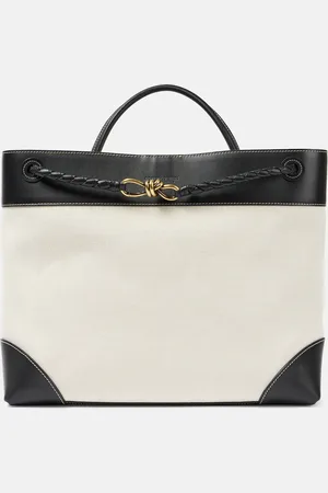 Bottega Veneta Tote Andiamo Large aus Canvas mit Leder