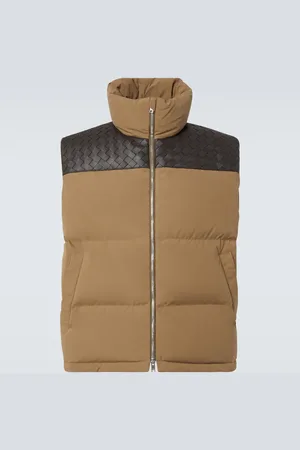 Bottega Veneta Daunenweste Intrecciato aus Baumwollpopeline