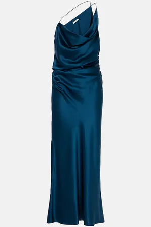 The Sei One-Shoulder-Maxikleid aus Seidensatin