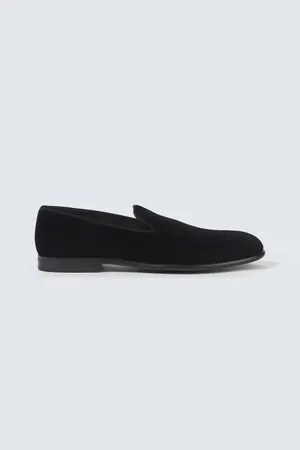 Dolce & Gabbana Slip-Ons Milano aus Samt mit Leder