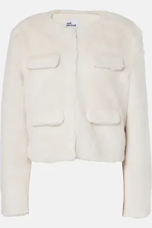 Self-Portrait Jacke aus Faux Shearling