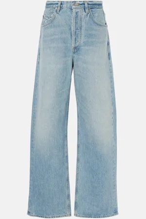 Citizens of Humanity High-Rise Wide-Leg Jeans Gwendoline Scrunch