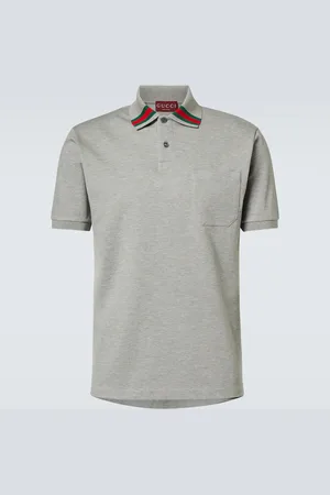 Gucci Polohemd Web Stripe aus Piqué