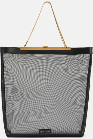 Khaite Shopper Augusta aus Mesh mit Leder