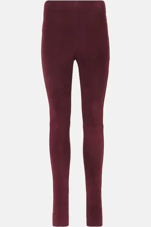 Joseph Leggings aus Veloursleder