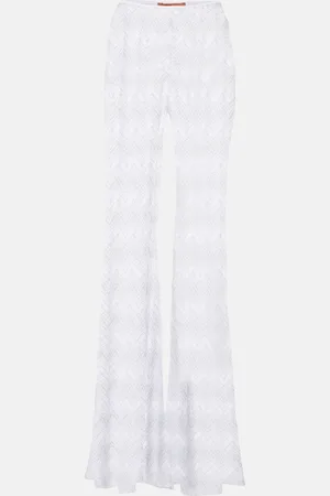 Missoni Weite Hose aus Häkelstrick
