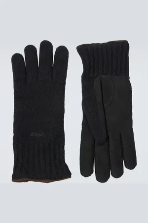 Ermenegildo Zegna Handschuhe aus Kaschmir mit Leder