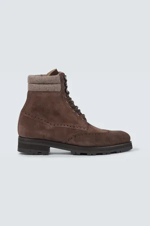 Manolo Blahnik Schnürstiefel Sapele aus Veloursleder