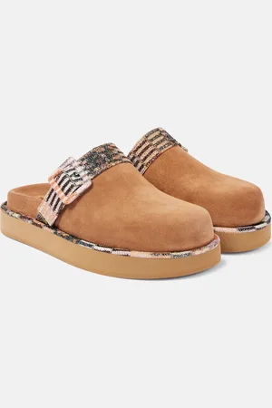 Missoni Slippers aus Veloursleder