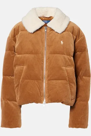 Ralph Lauren Daunenjacke aus Baumwoll-Cord mit Faux Fur