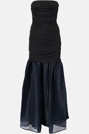Staud Robe Liya aus Jersey und Organza