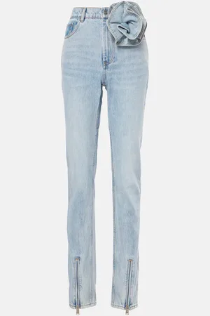 AREA High-Rise Straight Jeans