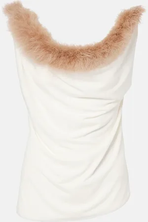 COPERNI Top Boa aus Jersey mit Federn