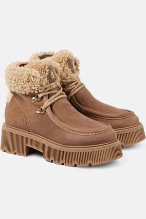 Bogner Schnürstiefel Turin aus Veloursleder mit Shearling