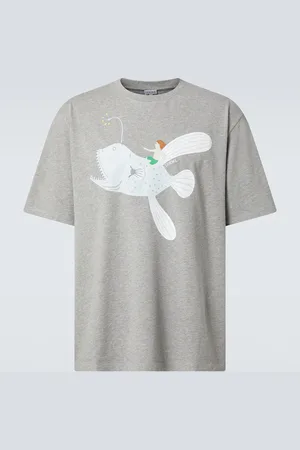 Loewe X Suna Fujita T-Shirt Deep Sea aus Baumwoll-Jersey