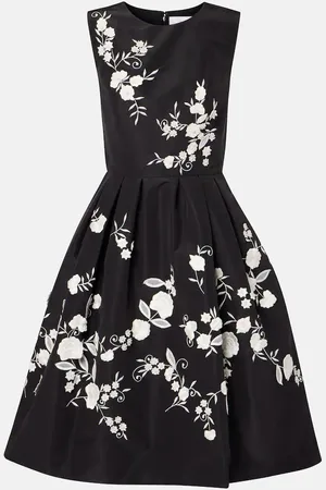Carolina Herrera Besticktes Midikleid aus Seide