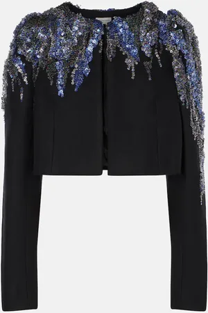 DRIES VAN NOTEN Jacke aus einem Wollgemisch mit Pailletten