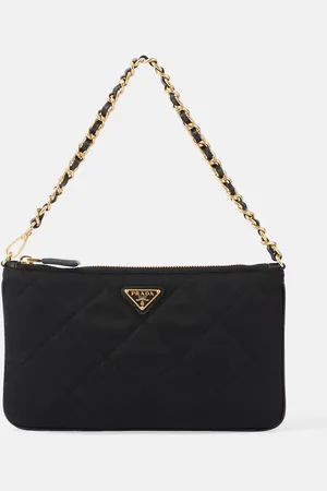 Prada Schultertasche Mini aus Re-Nylon mit Leder