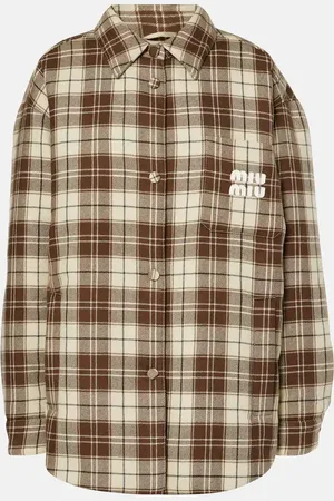 Miu Miu Wattierte Jacke aus Wolle