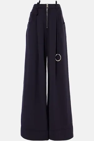 The Attico Weite High-Rise-Hose aus Baumwolle