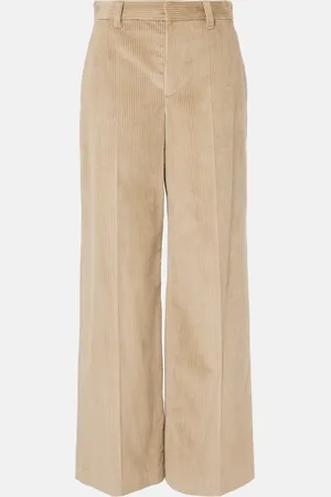 Brunello Cucinelli Weite High-Rise-Hose aus Cord