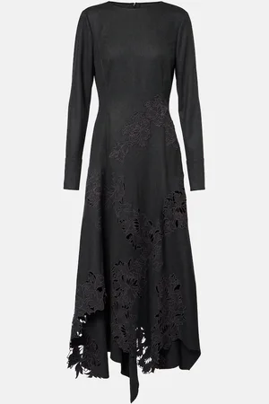 Oscar de la Renta Midikleid Peony aus Wolle